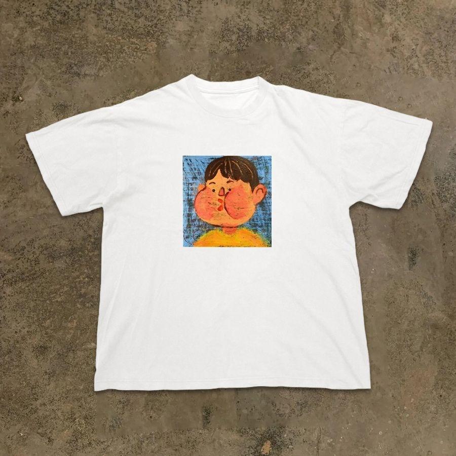 

This Is A Vintage Oil Painting T-shirt with A Fun Little Fat Guy Vibe It s T-shirt for Students and Couples Made of Pure Cotton 4XL