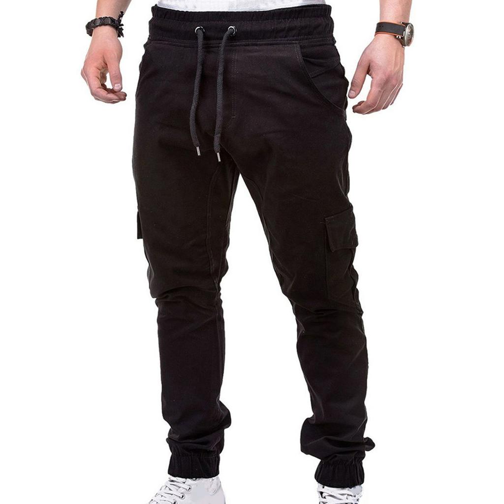 Men Fashion  Color Overalls Casual Pocket Sport Work Casual Trouser Pants