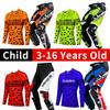 Motocross-Ausrüstungsset für Kinder Jugend Trikot Hose Sets Kind grün Motorrad schwarz 3 4 5 6 7 8 9 10 Jahre Offroad-Anzug blau orange Enduro Cross Junge Mädchen