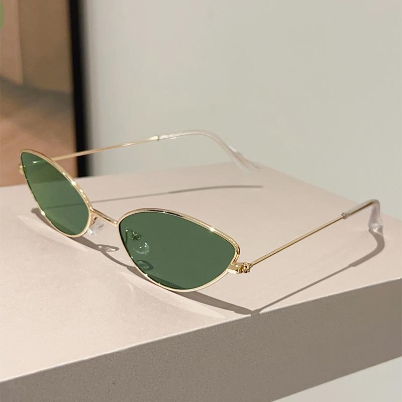 Vintage Cat Eye Sunglasses Women  New Fashion Decorative Casual Shades Retro Trendy Luxury Brand Design Sun Glasses