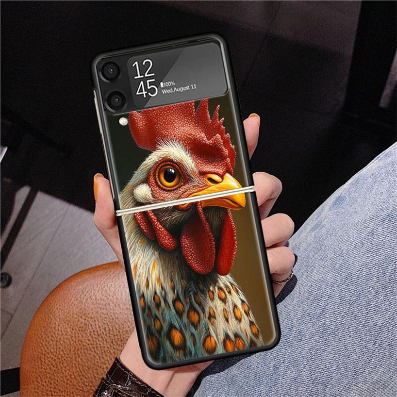 

Chicken Hen Rooster Z Flip 7 Phnoe Case For Samsung Z Flip 6 5 4 3 5G Galaxy ZFlip7 ZFlip4 ZFlip5 ZFlip6 ZFlip3 Phone Cover Samsung Z Flip 3