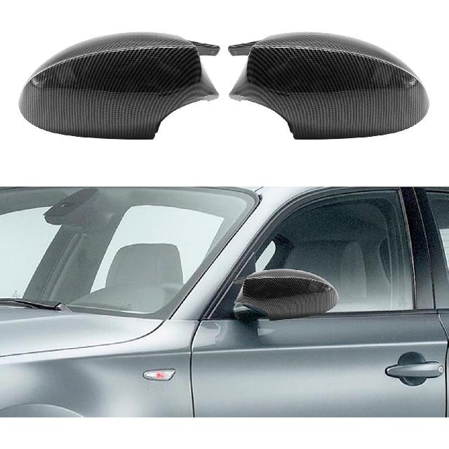Carbon Fiber Side Mirror Cover Caps Carbon Fiber Pattern Rear View Mirror Housing Replacement for BMW E90 E91 E92 E93 PRE-LCI M3 Style