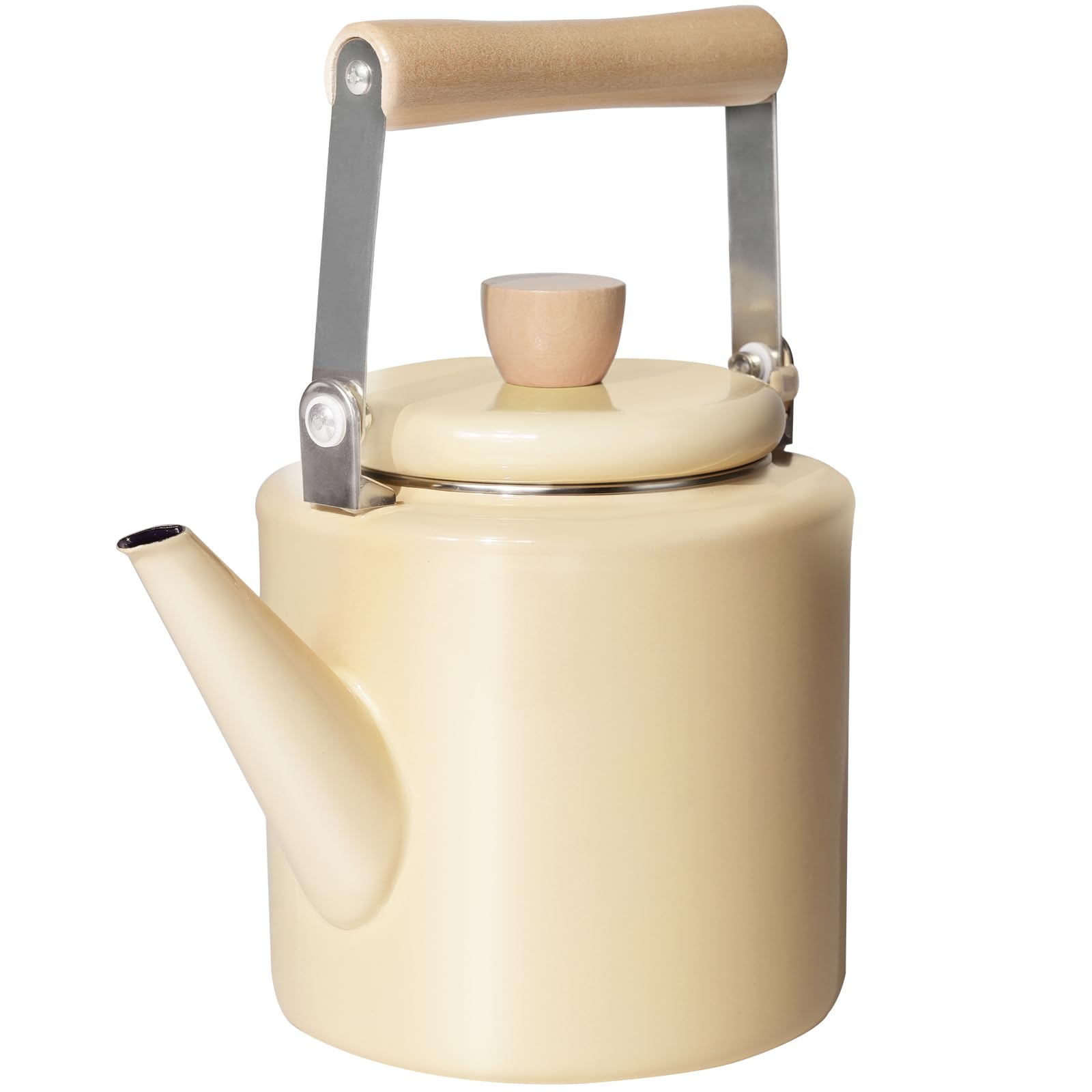 

atRise Enamel Kettle 2L quickly even on busy Gas stove IH compatible Stylish kettle [AtRise] {Boils mornings} (White tea)