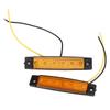 10PCS 6LEDs Side Marker Lights Amber Lighting DC12V IP68 Waterproof Multiple Purpose for Trucks