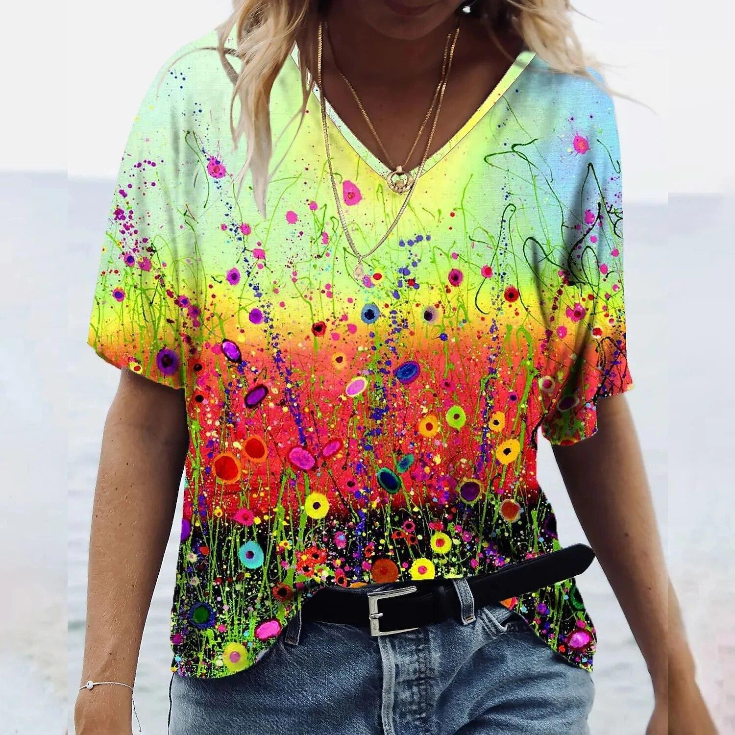 

Модная женская футболка с коротким рукавом, верхняя одежда большого размера, новая дышащая и освежающая летняя футболка с коротким рукавом 3XL