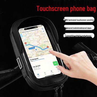 Portacellulare Multifunzionale Impermeabile e Borsa Touchscreen per Bicicletta/Motocicletta - Supporto di Navigazione Antishock