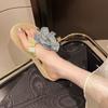 Thai style flower thick-soled flip-flops female ins2025 seaside vacation beach shoes Xishuangbanna pinch sandals