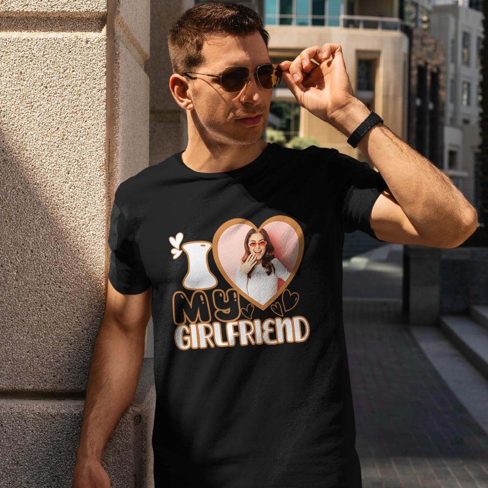 KOSZULKA MĘSKA I LOVE MY GIRLFRIEND ŚMIESZNY PREZENT WALENTYNKI roz. XL