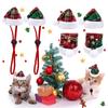 Adjustable Xmas Cat Santa Hat Cloth Puppy Christmas Hat Pet Dress Up Christmas Pet Hat  New Year