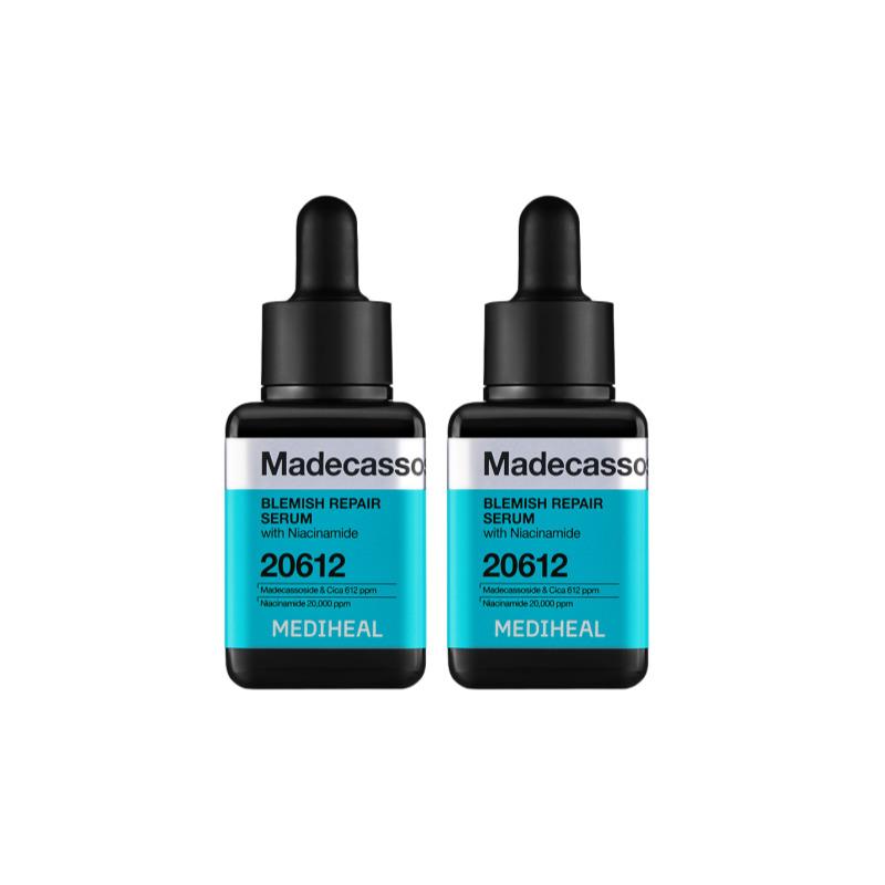 MEDIHEAL Serum Double Set 40ml+40ml – Choose Your Skin Solution | Madecassoside / PDRN / Collagen / Vitamin C Madecassoside Blemish Repair Serum