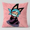 Pattern Psycho Cuties Cushion Cover Short Plush Cushion Cover Double Sided Print Washable Sofa Pillowcase Home Decor Gift