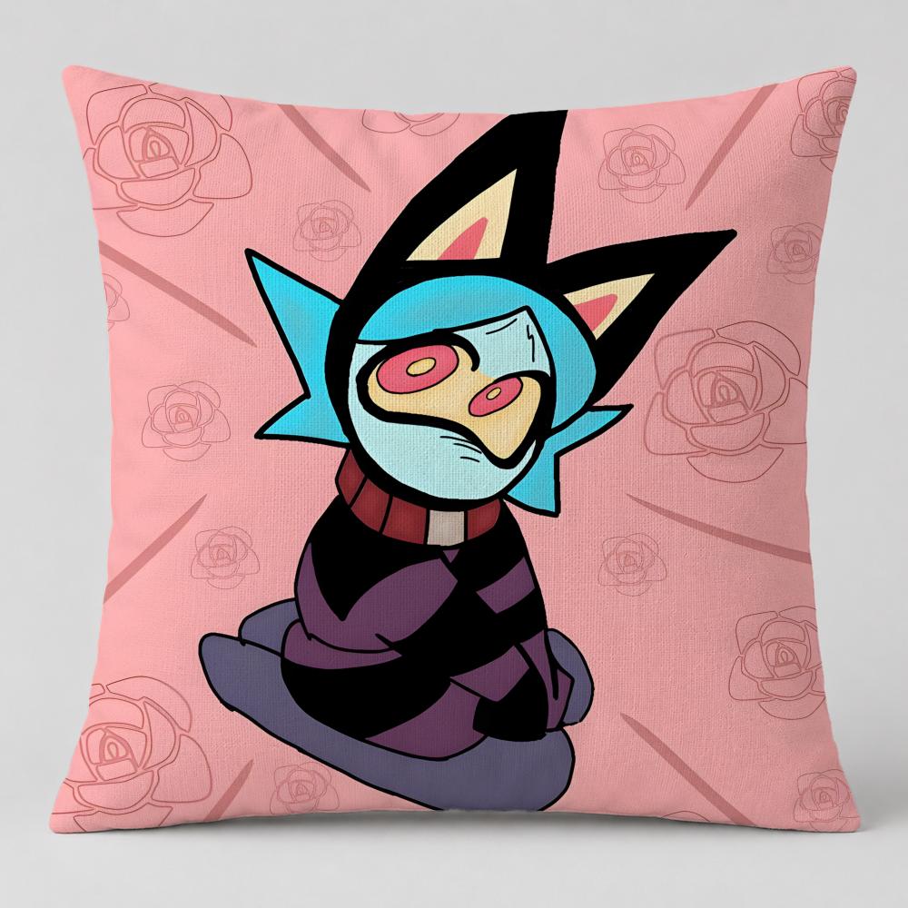 Pattern Psycho Cuties Cushion Cover Short Plush Cushion Cover Double Sided Print Washable Sofa Pillowcase Home Decor Gift