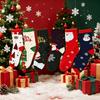 6 Pairs Xmas Holiday Crew Socks Festive Santa Claus Elk Pattern Soft Cotton Mid Calf Stockings Gift for Women Men Winter Warm Socks