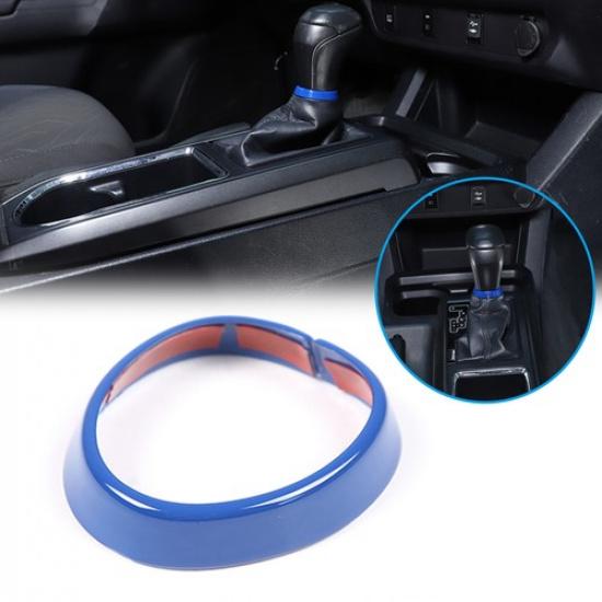 Blue ABS Interior Gear Shift Head Knob Trim Cover Ring for Toyota Tacoma 2016-22