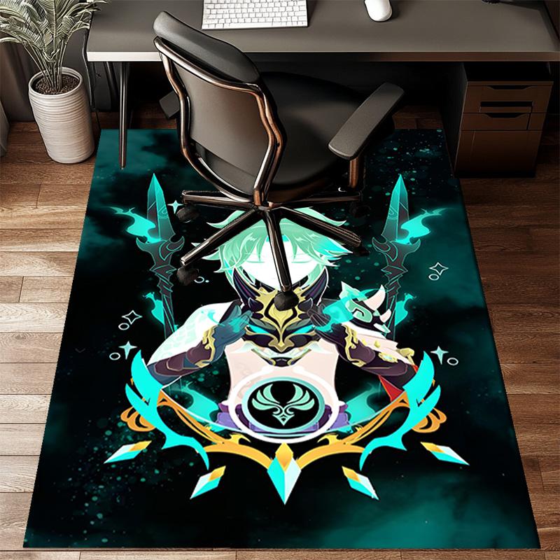 1PC Ayato Genshin Carpet Floor mat, Anti-slip mat Chair rug For livingroom,Bedroom, doormat home decor Gift Christmas Gifts