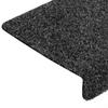 Vidaxl Maty Na Schody Samoprzylepne 15 Szt. 65X21X4 Cm Szare, Prostokątne Krawędzie
