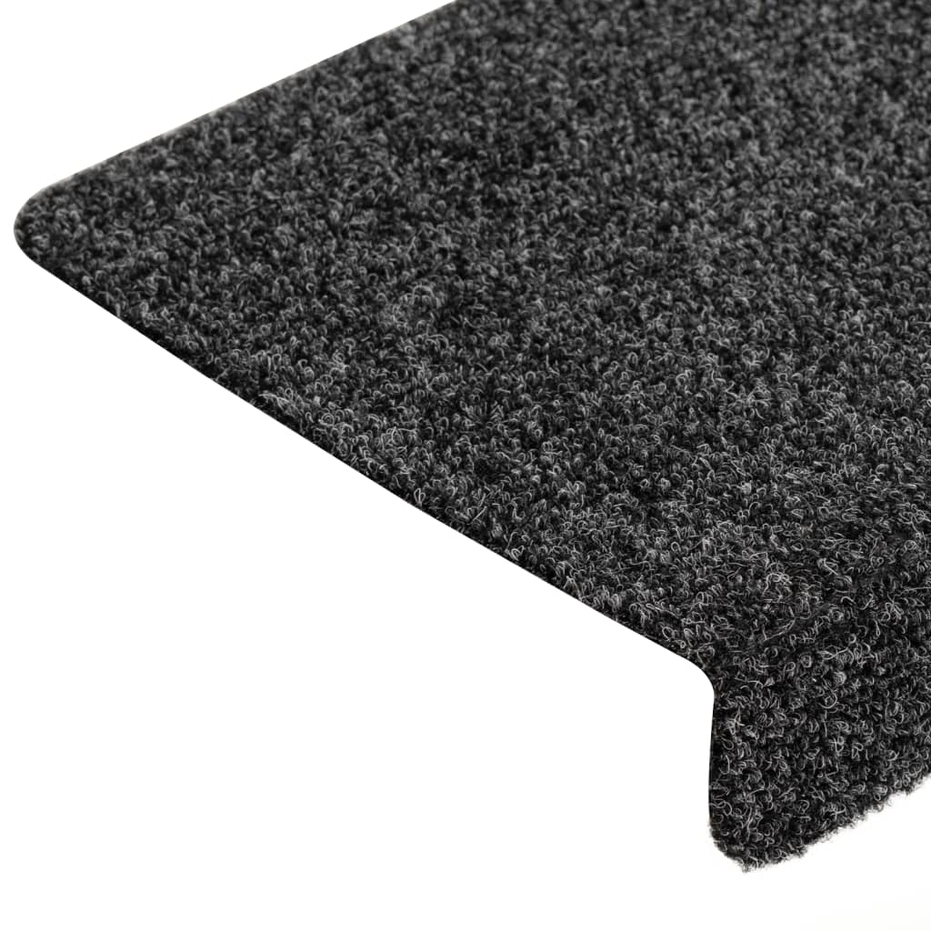 Vidaxl Maty Na Schody Samoprzylepne 15 Szt. 65X21X4 Cm Szare, Prostokątne Krawędzie