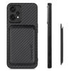 For Xiaomi 13 Pro 5G Detachable Card Holder Carbon Fiber Texture Phone Cover PU Leather+TPU+PC Phone Case