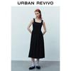 UR French Chic Hepburn Style Pleated Sleeveless Dress