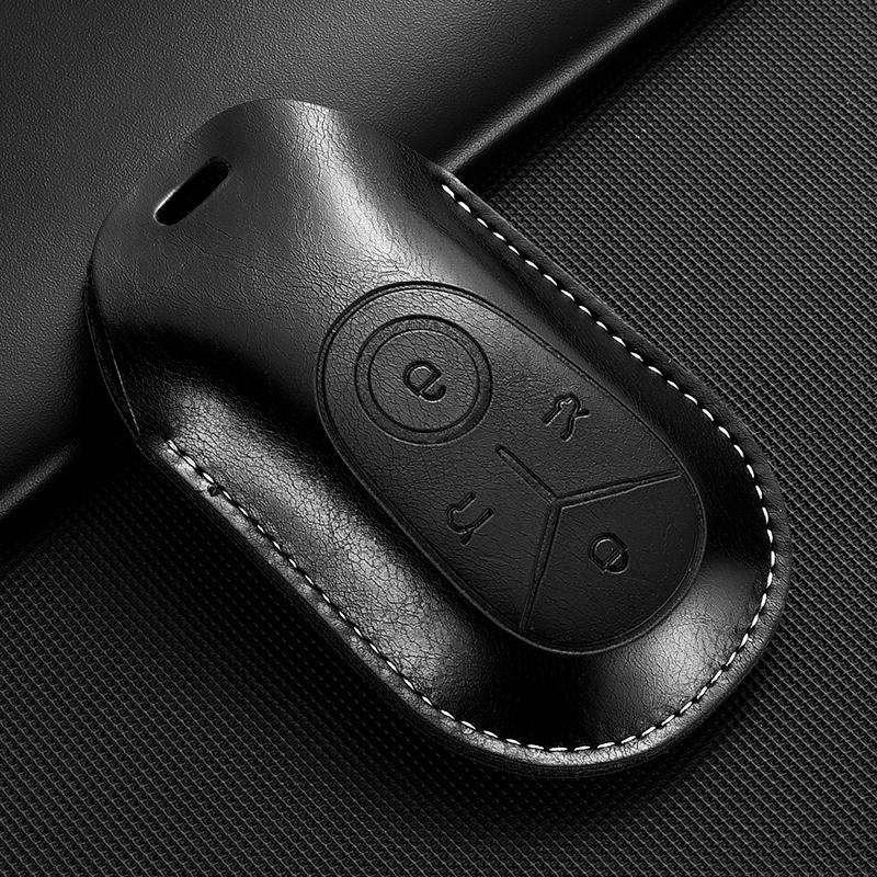 New Car Key Case Cover For Geely Ex2 - Leather Protective Key Shell Anti-Scratch Remote Key Protector