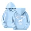 Children's Casual Round Neck Printed Pullover Long-sleeved Hooded Sweatshirt Top
