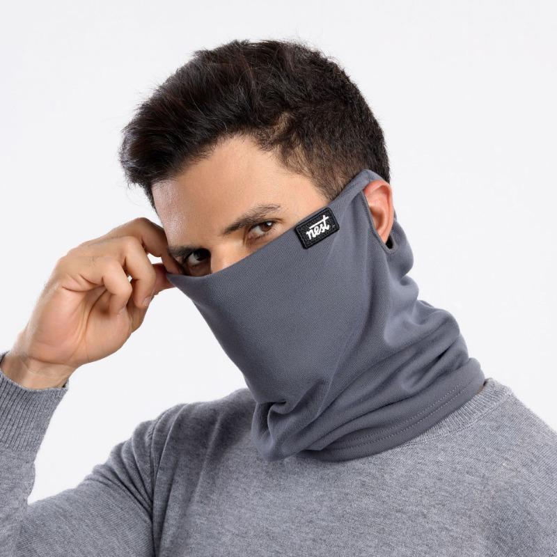 Autumn and Winter Velvet Warm Scarf Hanging Ear Mask Two-in-one Outdoor Riding Thickened Cold-proof Neck Cover Men