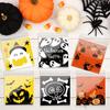 100Pcs 10x10cm Halloween Series Biscuit Snowflake Pastry Baking Self-adhesive Snack Candy Packaging Bags