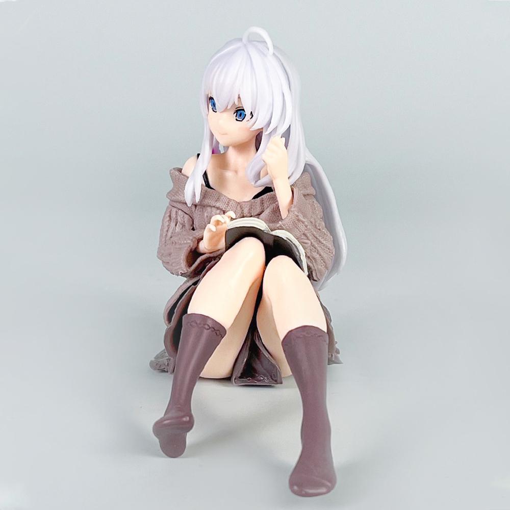 11cm Wandering Witch The Journey of Elaina Anime Figure Reading Action Figures Desktop Cute Decorations Simple Style Kawaii Girl