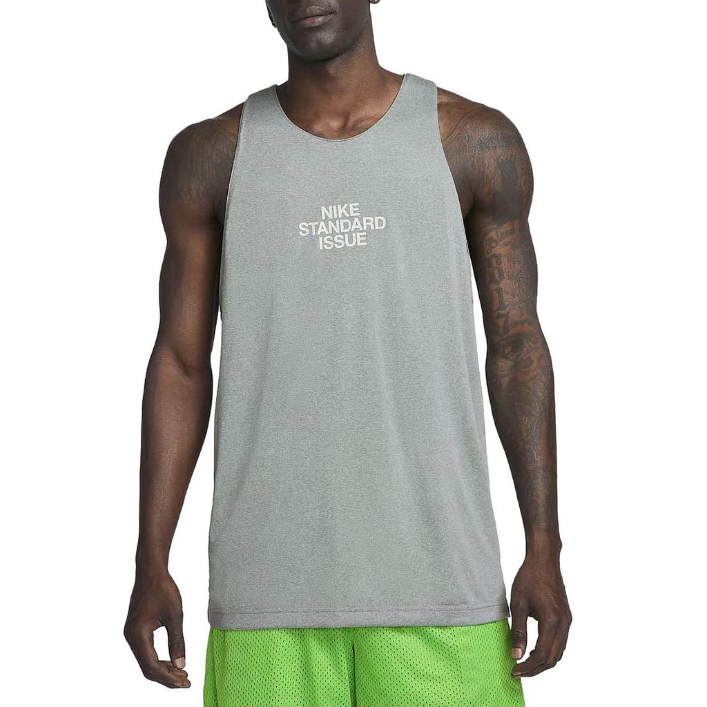 Nike Dri-FIT Standard Issue Solid Color Casual Quick-Dry Reversible Tank Top Men Tops Action-Green DQ5732-313
