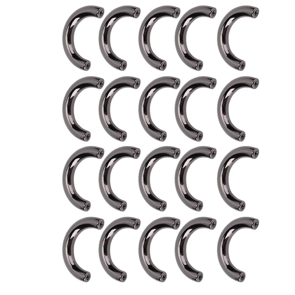 20 Set U-Ringe Metallbogenbrücke Tasche Handtasche Aufhängungsverschluss Kette Riemenverbinder Schnallen Leder