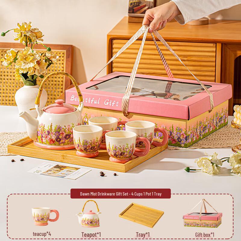 Ceramic Morning Mist Drinkware 6-Piece Set