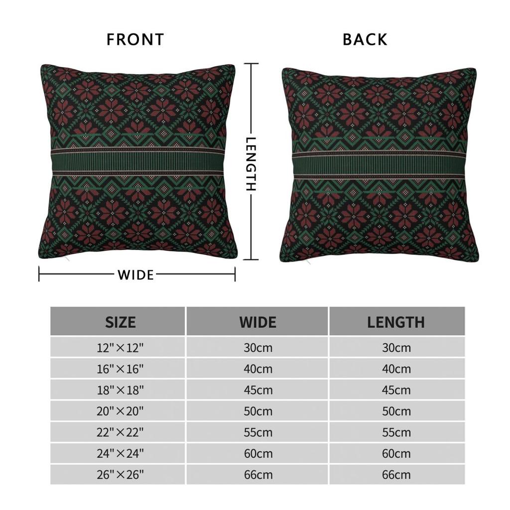 Palestinian Tatreez Realistic Embroidery Pillow Cover Cushion Cover Soft Pillow Case Pillowcases For Chair Sofa Home Decoration