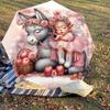 1pc fairy donkey Automatic Open/Close Umbrella with Windproof, 8-Rib Sturdy Canopy, Durable Ribs, Fashionable Design1141A