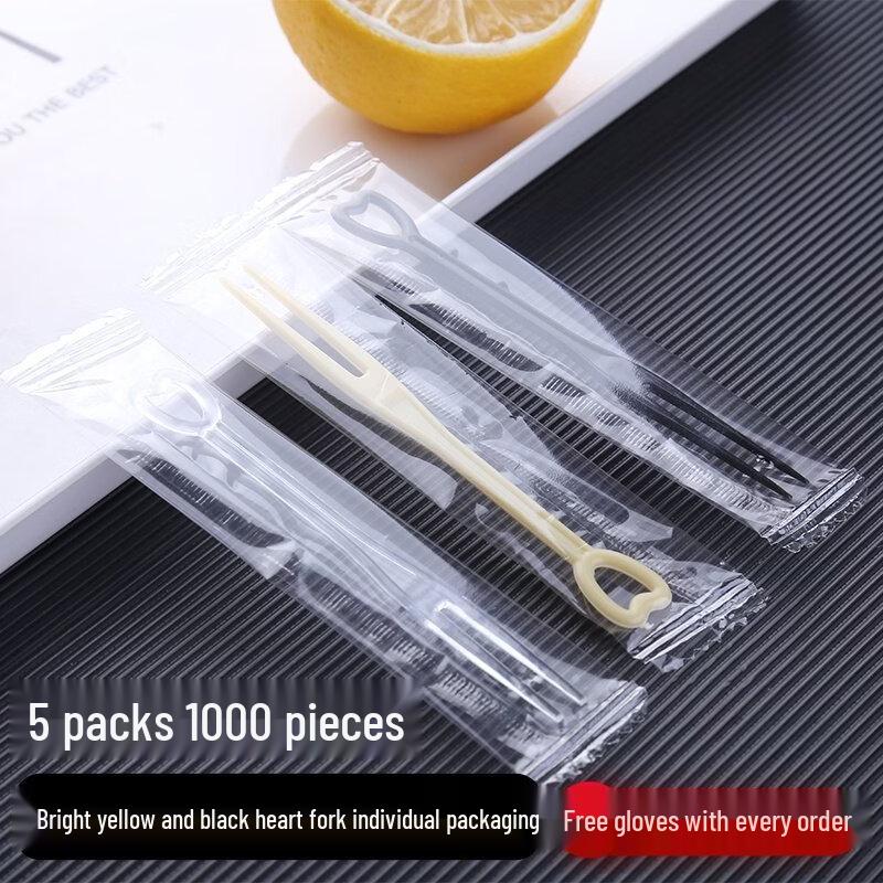 Disposable Heart-Shaped Fruit Forks