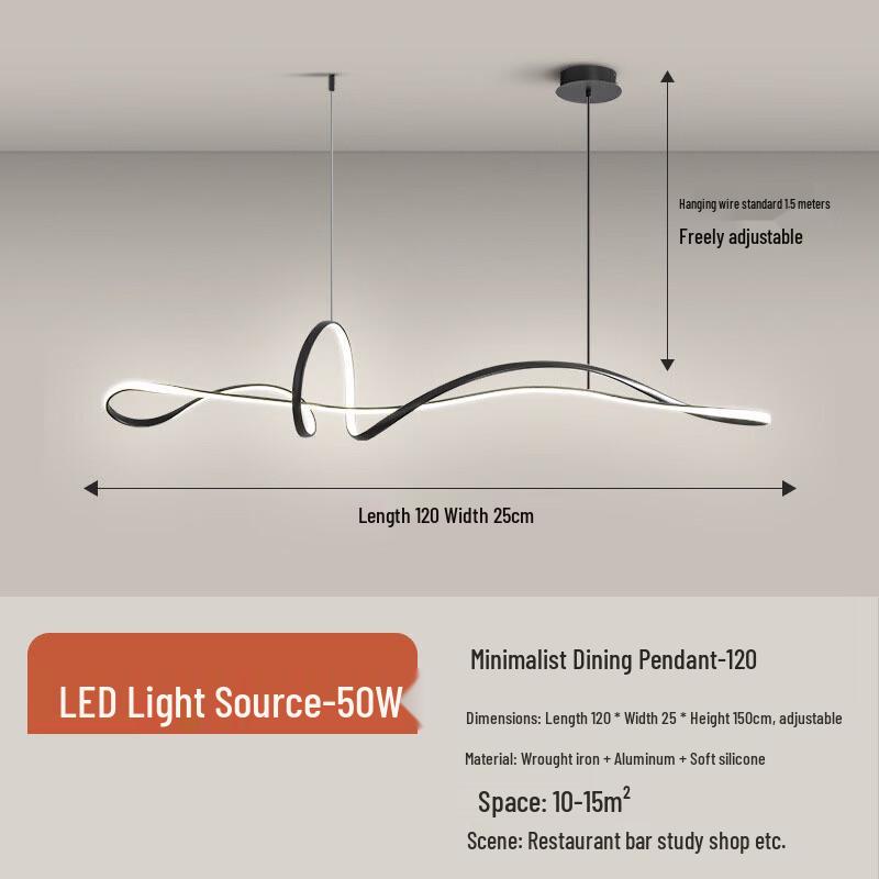 Nu Feng 120cm Dimmable LED Bar Counter Pendant Light