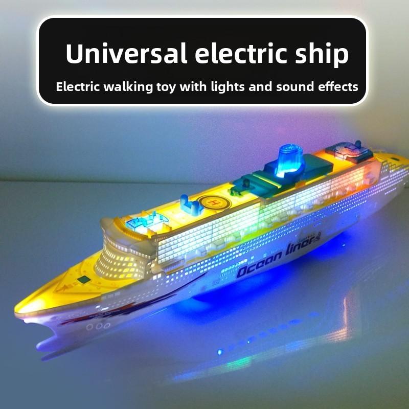 Cruise Ocean Liner Ship Electric Toys Flash Lights Sounds Kids Gift Christmas