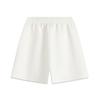 Li-Ning Sports Trend Series Solid Color Mid-Rise Breathable Versatile Straight-Leg Casual Shorts Women Shorts Off-White AKSV178-5