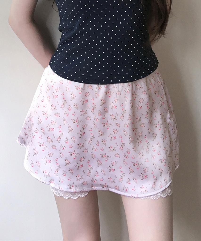 Wisp Fairy Rose Garden Mini Skirt - Pink