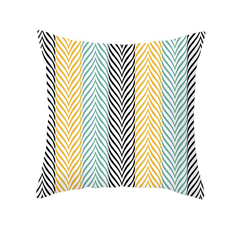 Geometryczny Nadruk Cyfrowy Poszewka na Poduszkę Skórka Brzoskwiniowa Nowoczesny Prosty Styl Poszewka na Poduszkę na Sofę Pokrowiec na Poduszkę Samochodową Dekoracja