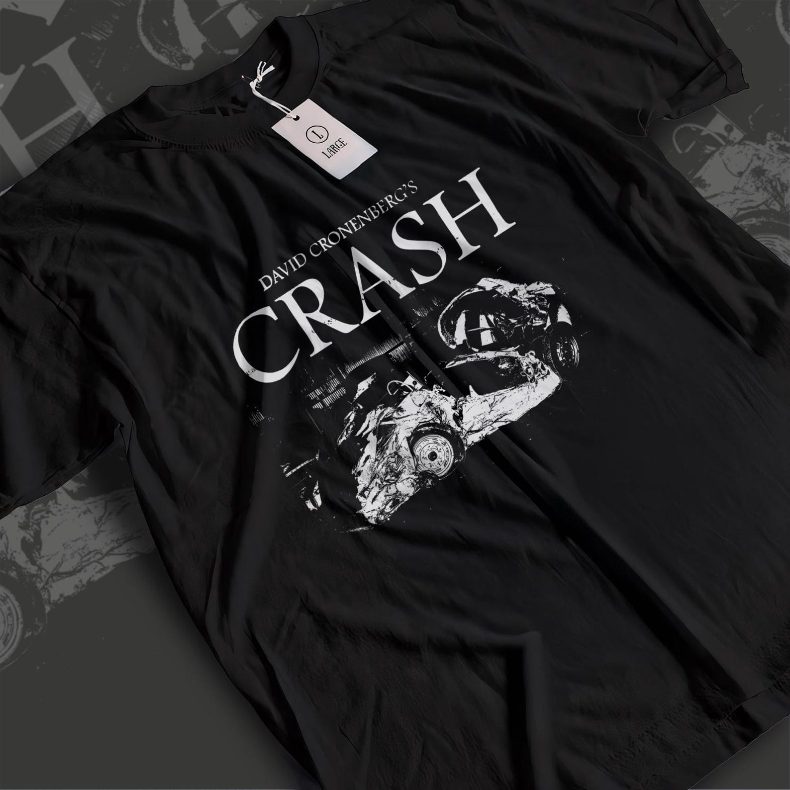 Crash 1996 T-Shirt - David Cronenberg Movie Tee - Cult Psychological Horror Film Shirt - Unisex S to 5XL S