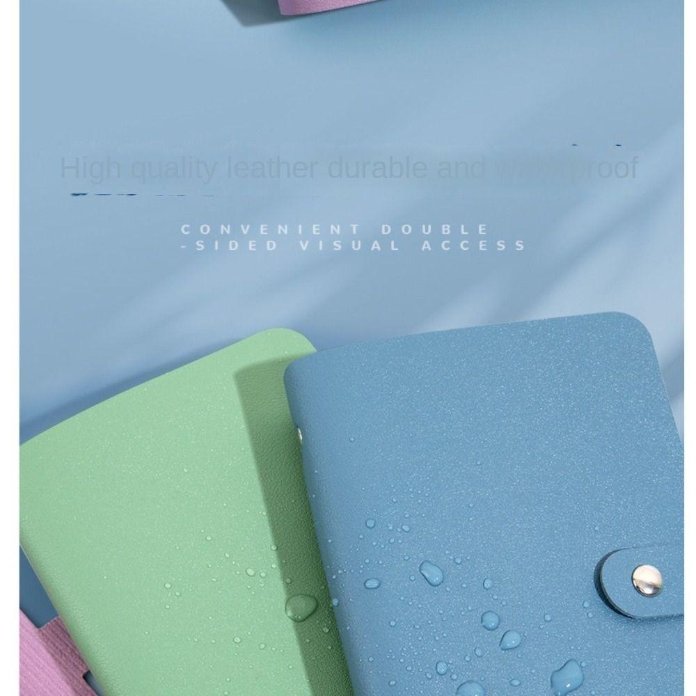 Save Money 100 Envelopes Money Saving Challeng Large Capacity Waterproof Mini Binder Savings Challenge PU Reusable Budget Binder