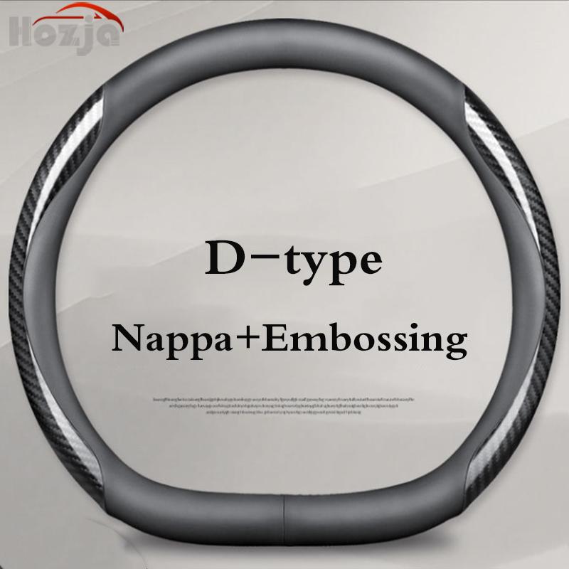 Leather Car Steering Wheel Cover for Jeep Grand Cherokee Wrangler Compass Avenger Renegade 2012 - 2023 2024 2025 Accessories