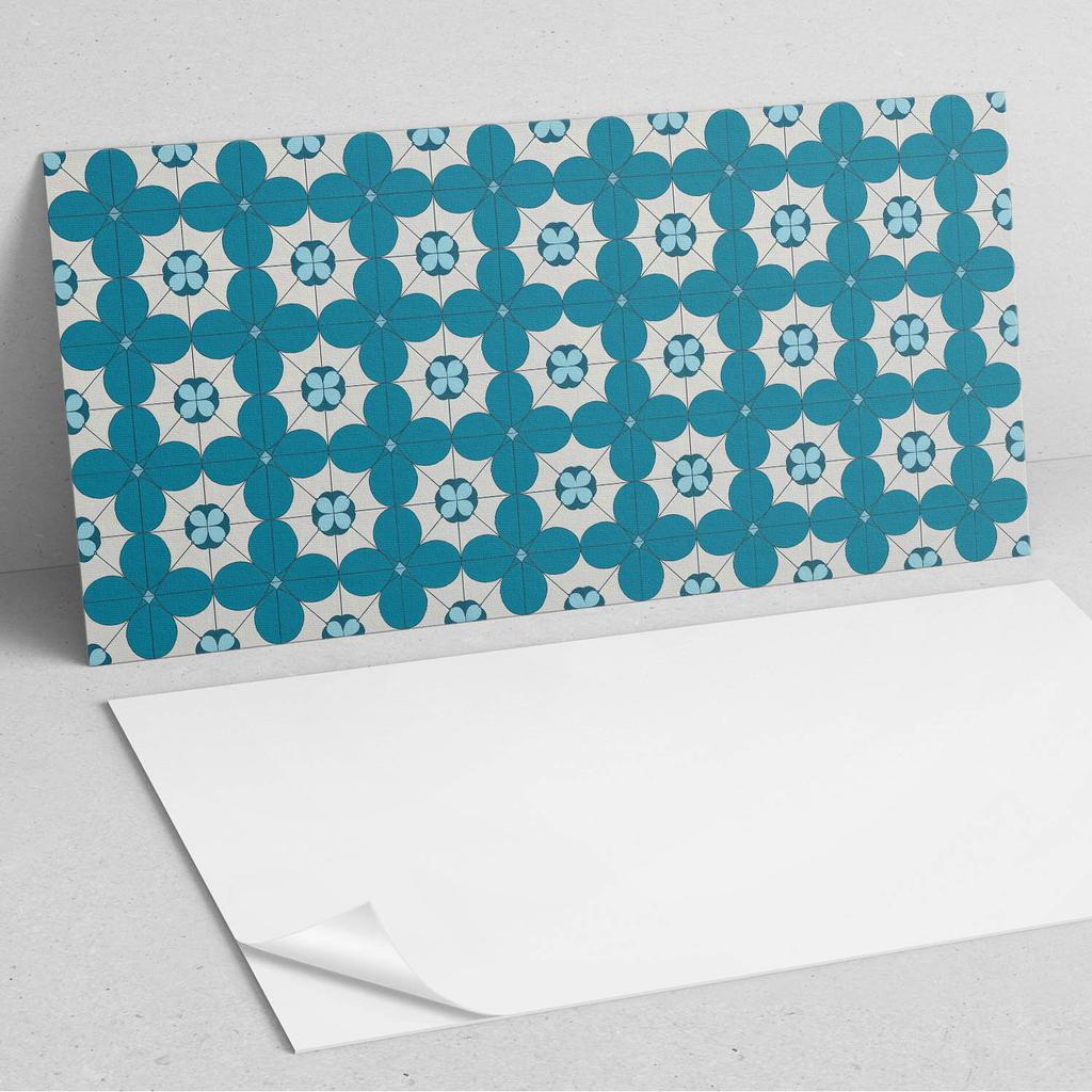 Naklejane Kafelki Dekoracyjne Do Szybkiej Odmiany Ściany Geometryczny Wzór Kwiatowy 10X40X20 Cm