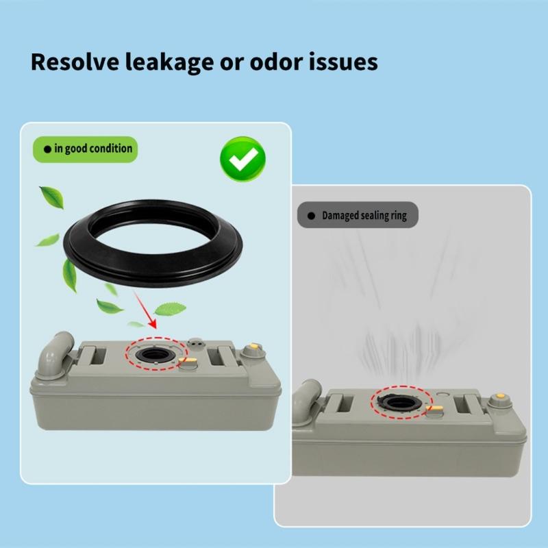 Leak Proof Toilet Seal Rings Heavy Duty Rubber Gasket Universal Fit Long Lasting Toilet Seal for Campers Waste Tanks