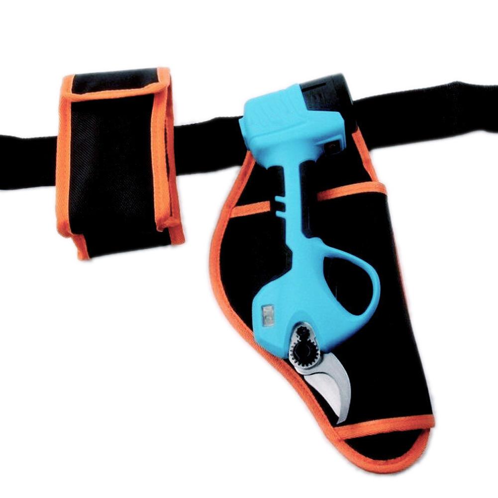 Garden Electric Pruning Shear Waist Bag with Battery Storage Box Electric Garden Scissor Wasit Bag with Belt Portable Outdoor
