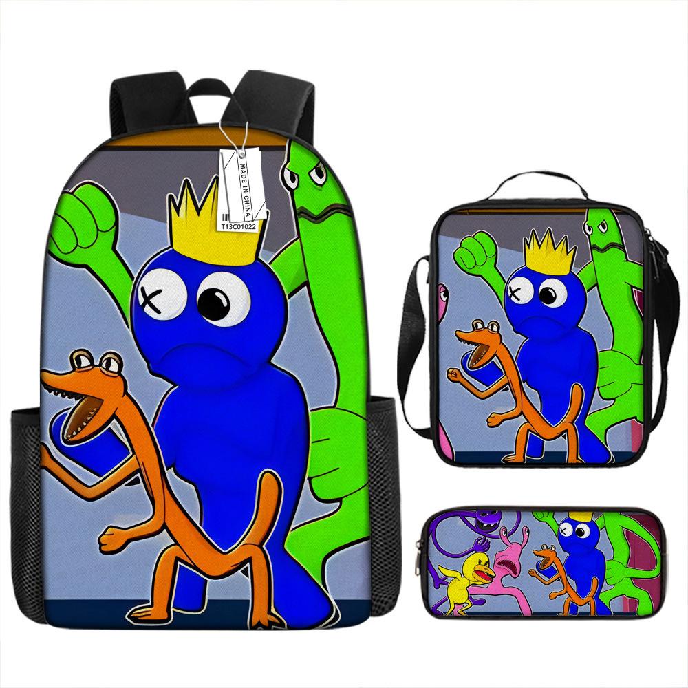 Rainbow Friends Animation Middle School Student Schoolbag Cartoon Primary School Student Backpack Burden Reduction Design