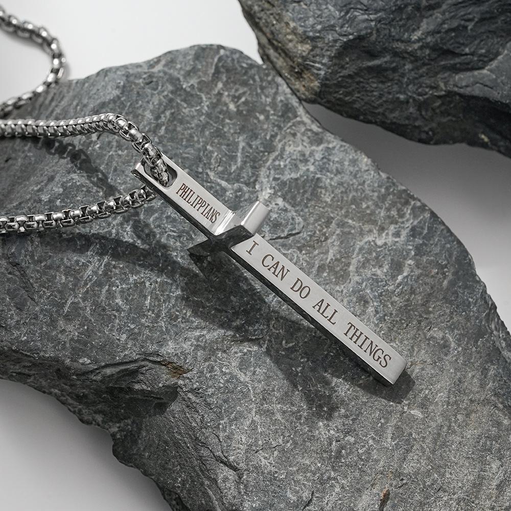 2026 Jewelry, Simple Cross Necklace, Men's and Women's Pendants, Sweater Chain Accessories