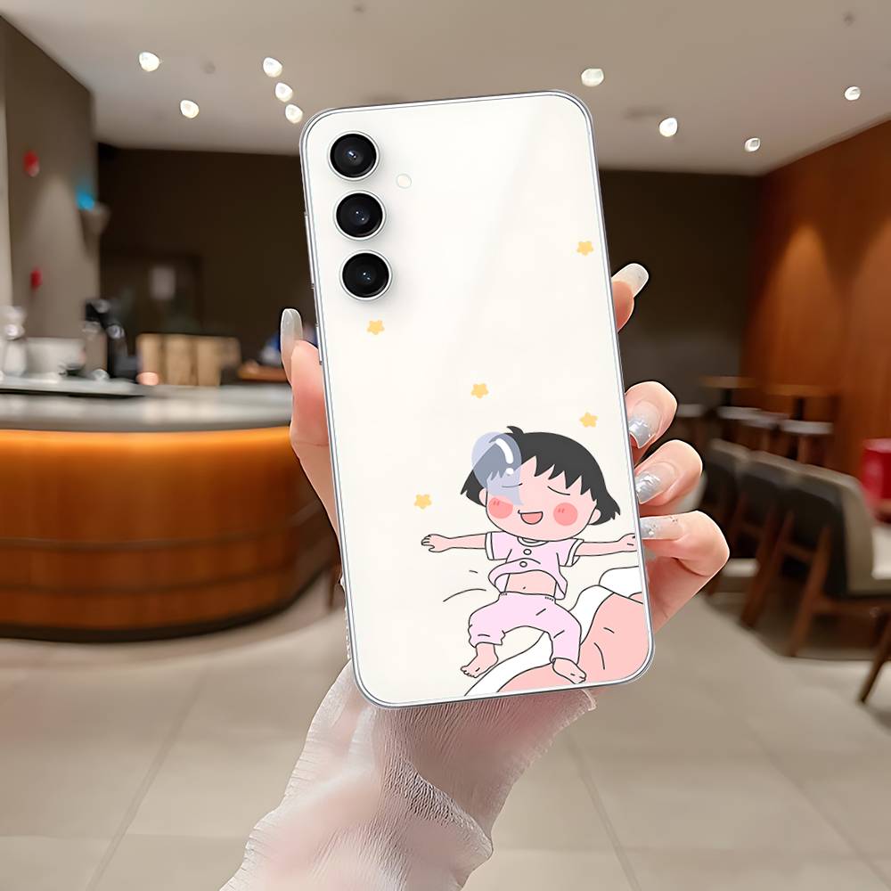 C-Chibi Cute M-Maruko-chan-S Phone Case For Samsung Galaxy S25 S24 S23 S22 S21 FE Ultra Plus A32 A53 A13 A31 Soft Cover