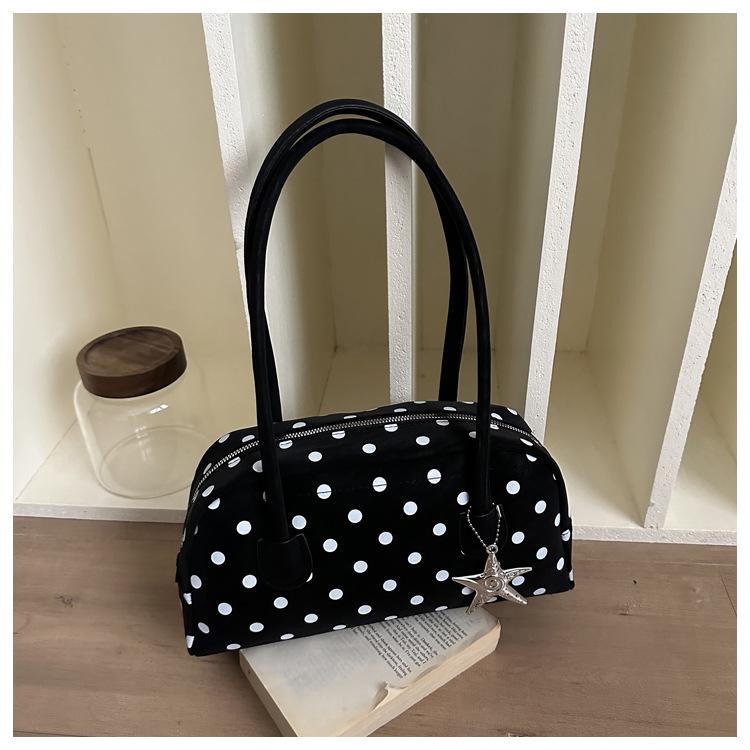 2026 Women's Textured Polka Dot Mickey Boston Crossbody Bowling Bag
