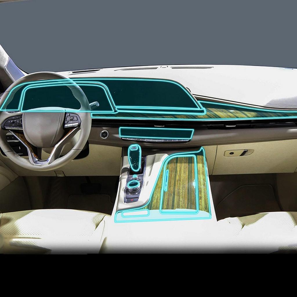 Car Interior Center Console Transparent PPF-TPU Protective Film Anti-Scratch Repair Film refit,for Cadillac Escalade 2021-2023